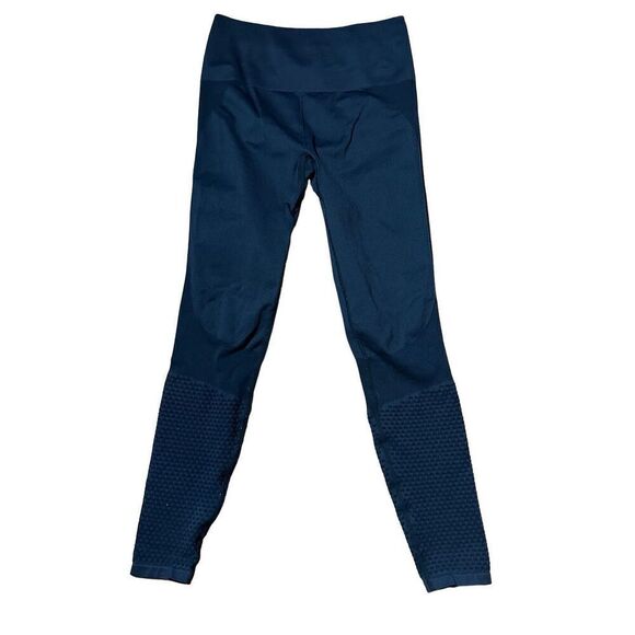 Fabletics Seamless High-Waisted Mesh Black Leggings XS Workout Yoga - Picture 2 of 8